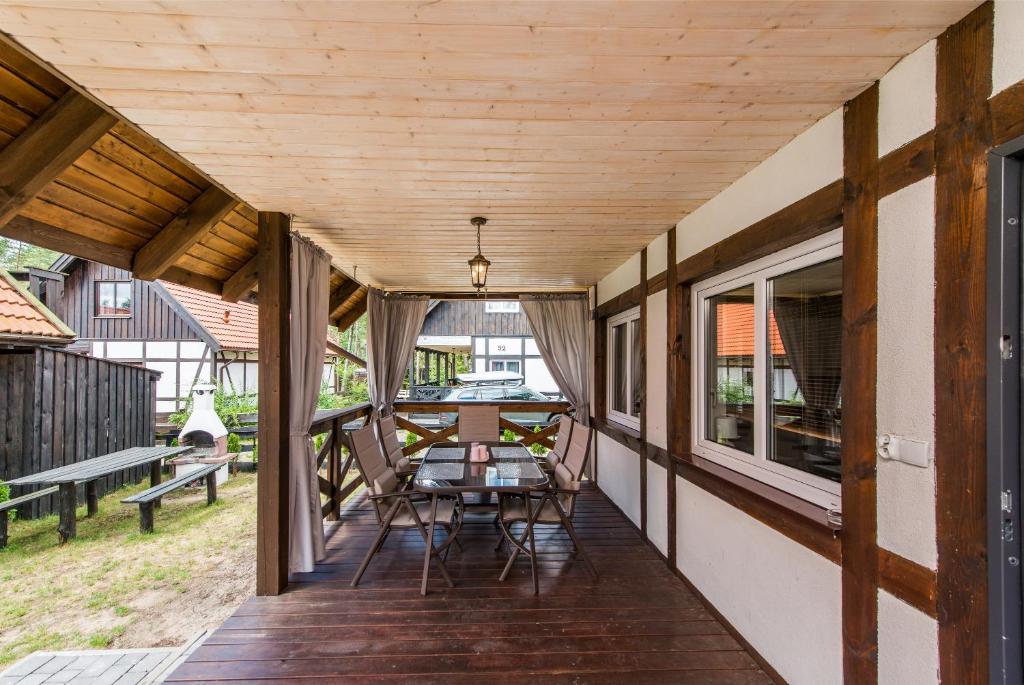 Balkón alebo terasa v ubytovaní Dom Kaszubski nr 65