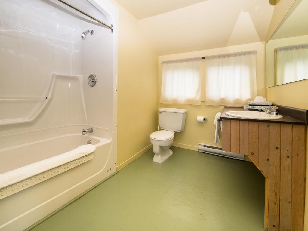 Koupelna v ubytování Au Pic de l'Aurore Motel-Chalets