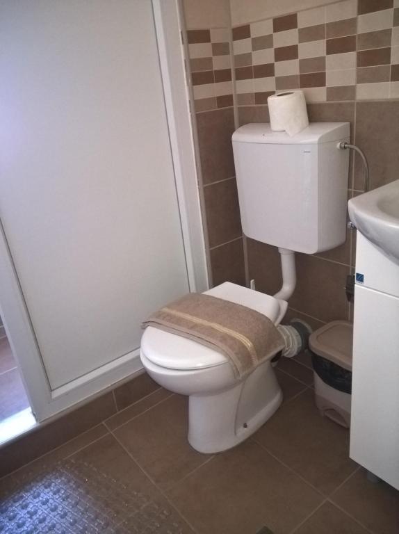 Koupelna v ubytování Apartmani Mimi