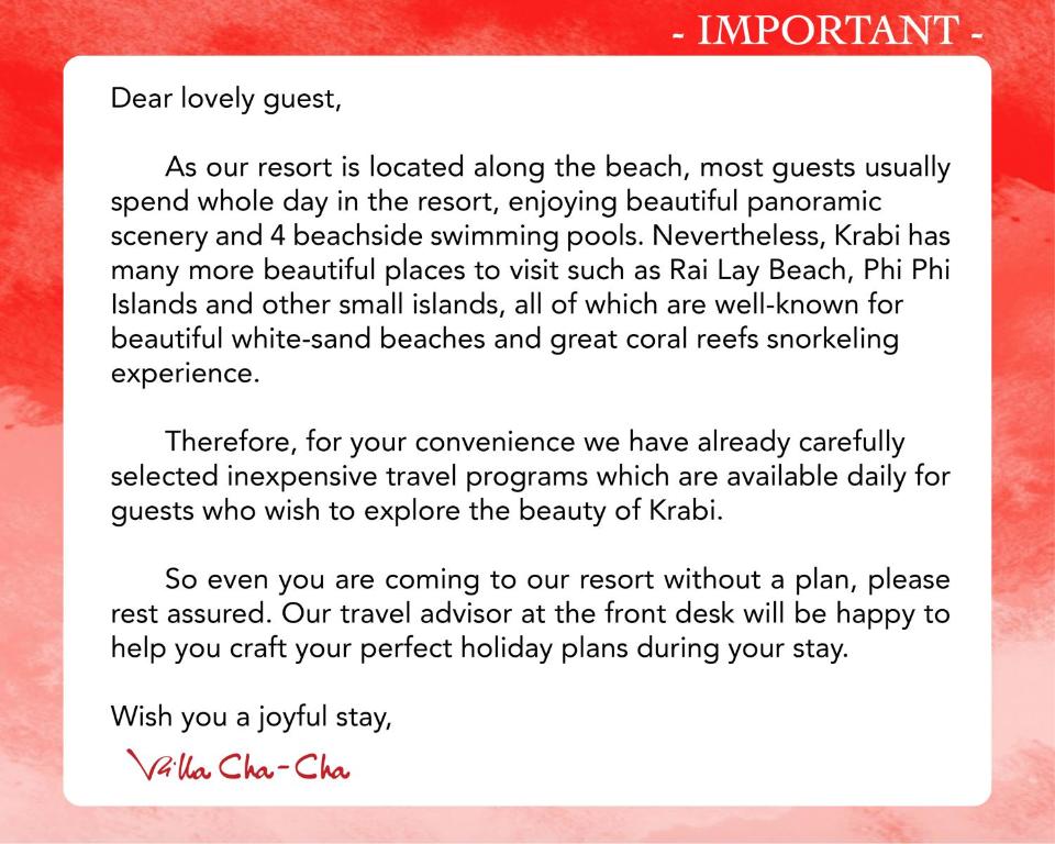 Fotografie z fotogalerie ubytování Villa Cha-Cha Krabi Beachfront Resort v destinaci Ao Nam Mao
