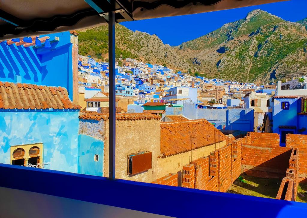 a view of the blue city of chefchaouen at Dar Bleu Pearl in Chefchaouene