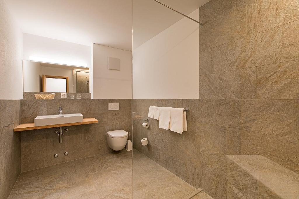 Koupelna v ubytování Hotel Saluver