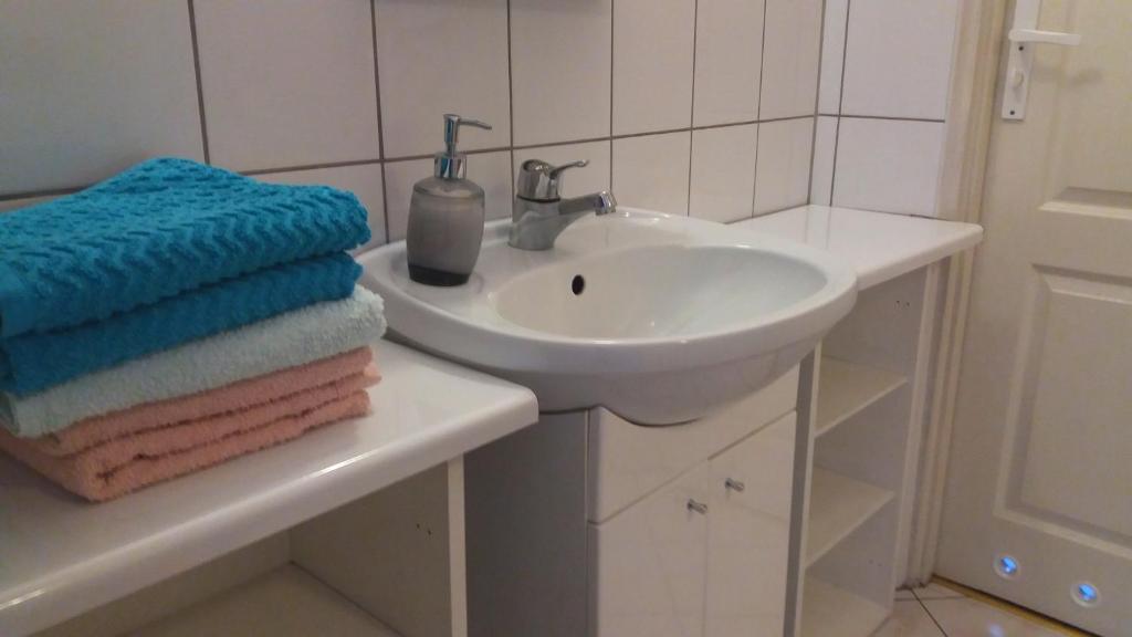 Kúpeľňa v ubytovaní Domek u Domny