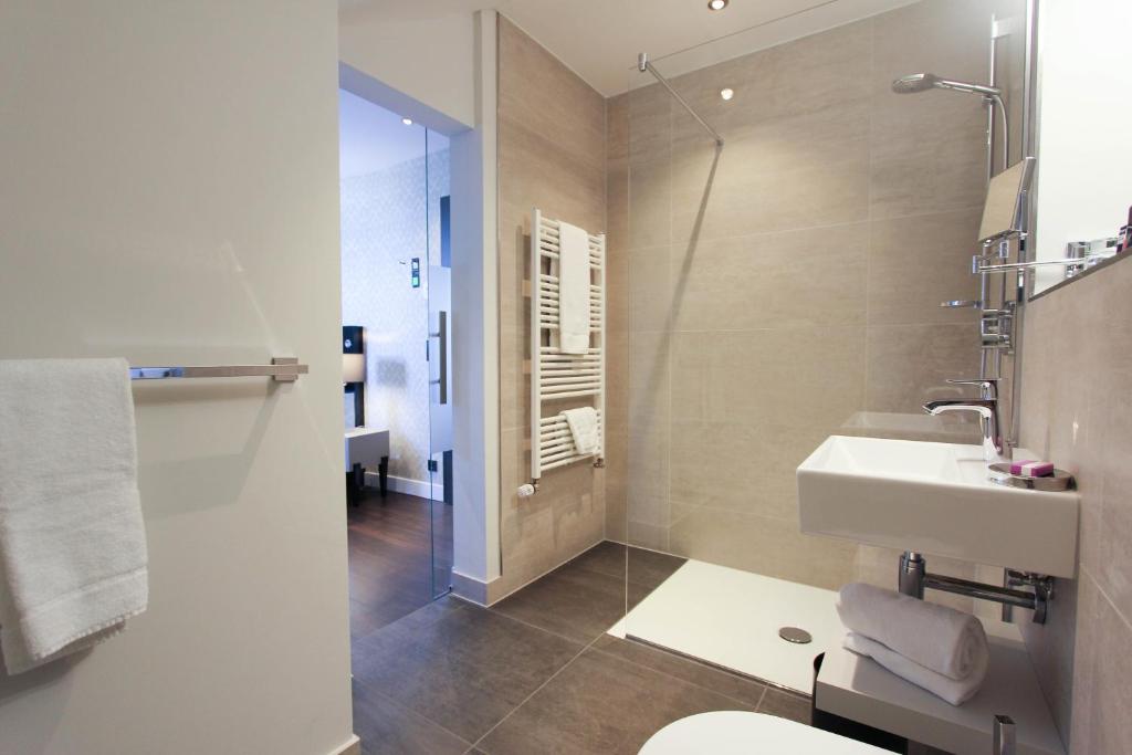 Koupelna v ubytování Hotel Wemperhardt
