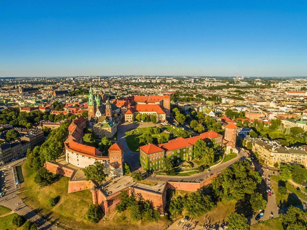 Výhľad na mesto Krakov alebo výhľad na mesto priamo z apartmánu