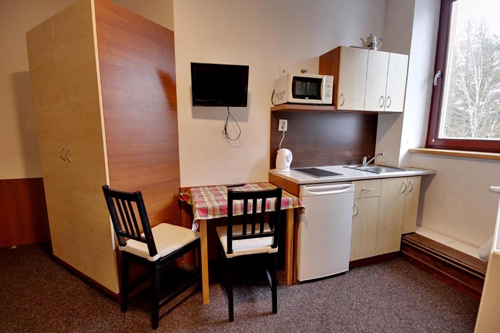 Kuchyň nebo kuchyňský kout v ubytování Apartmany Kadleců