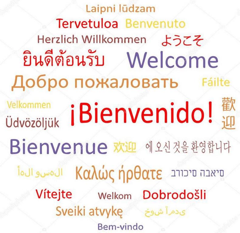 a word list of different languages in different fonts at Dream View in Adeje