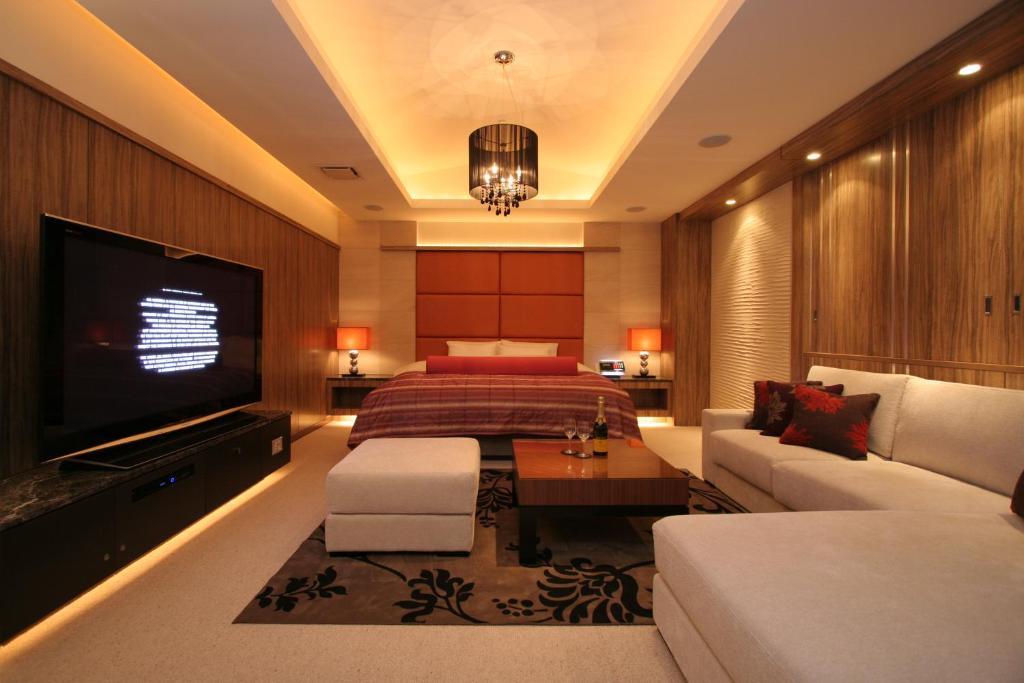 TV a/nebo společenská místnost v ubytování HOTEL W-PREMIUM -W GROUP HOTELS and RESORTS-