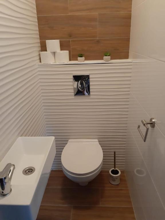 Koupelna v ubytování Apartman Bella 1