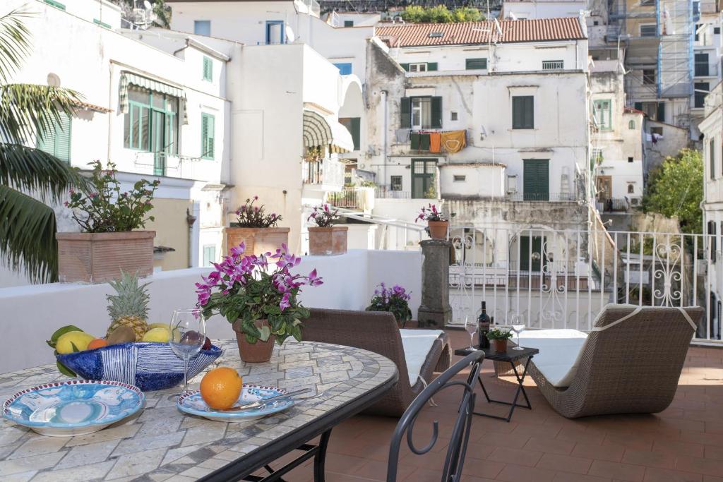 Balkón nebo terasa v ubytování Palazzo Gargano Amalfi
