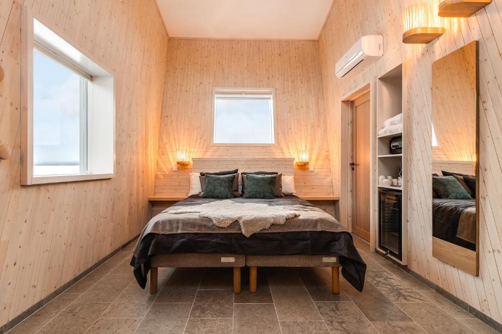 Postel nebo postele na pokoji v ubytování Arctic Bath