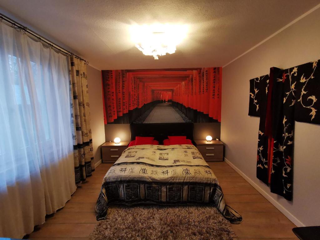 Posteľ alebo postele v izbe v ubytovaní Galeria Sen