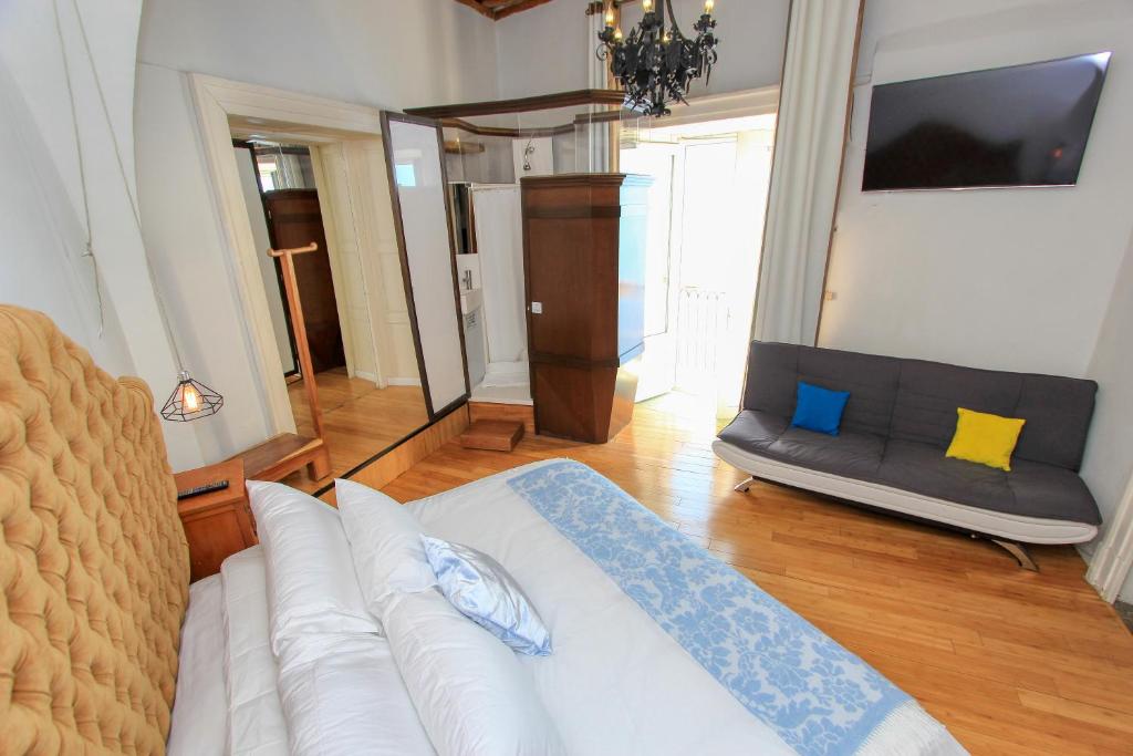 TV a/nebo společenská místnost v ubytování Hotel Mansion Von Humboldt