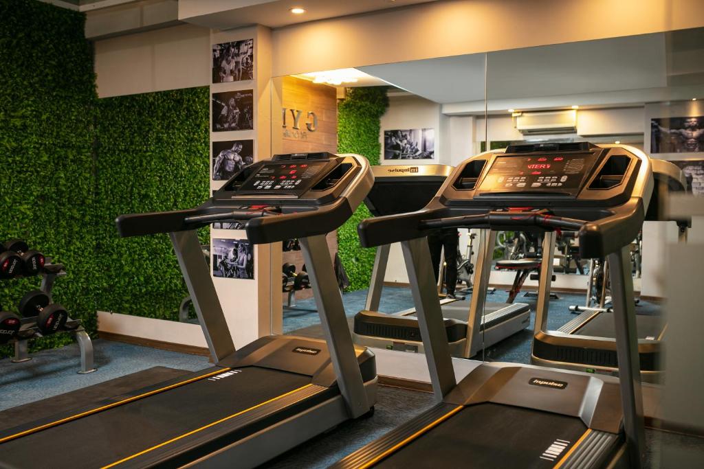 Fitness centrum a/nebo fitness zařízení v ubytování Shining Central Hotel & Spa