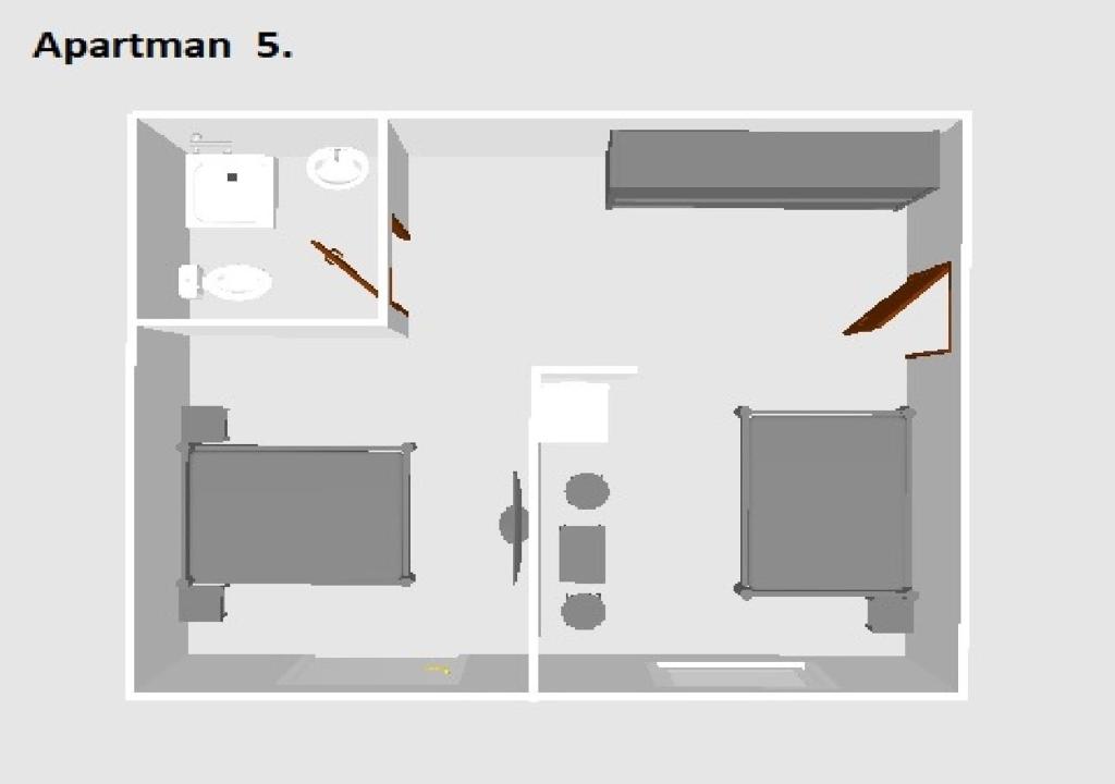 Půdorys ubytování Thermal Apartman