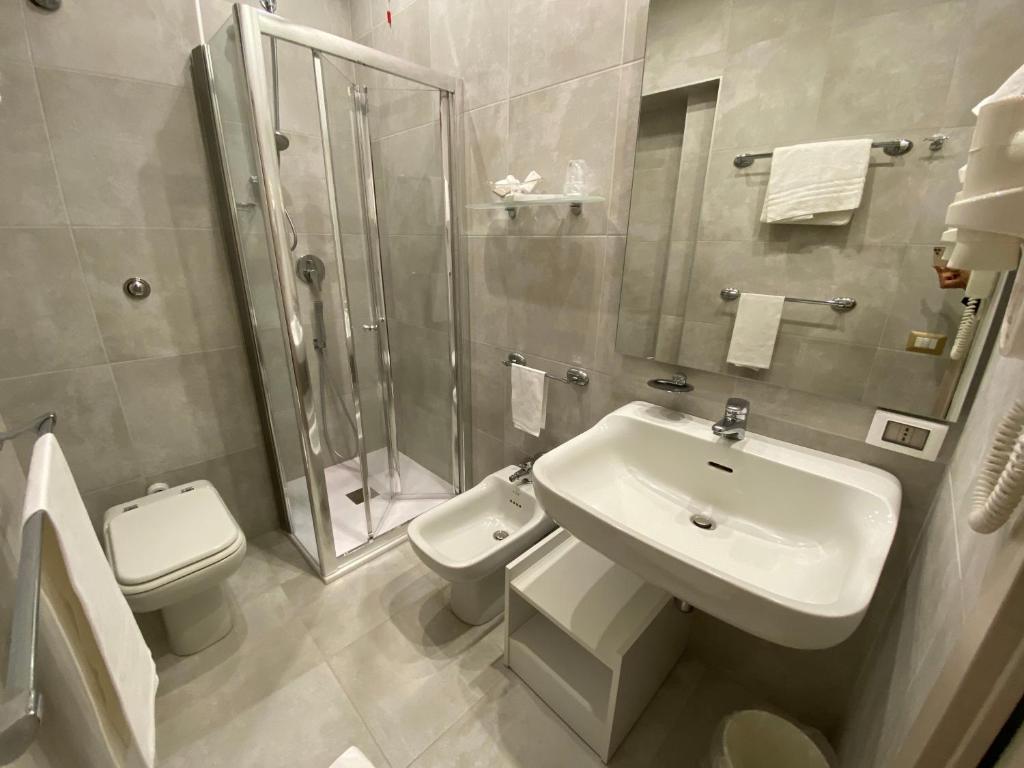 Koupelna v ubytování Hotel Cicolella