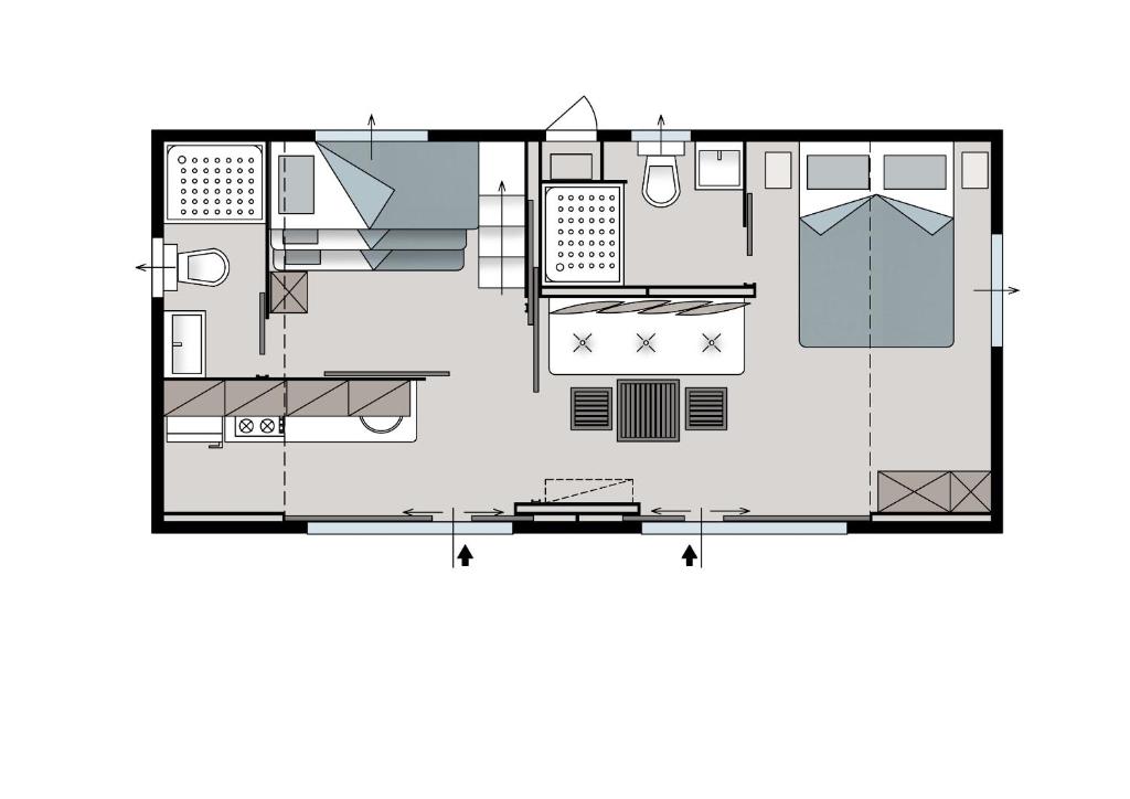 Půdorys ubytování Camping Barco Reale