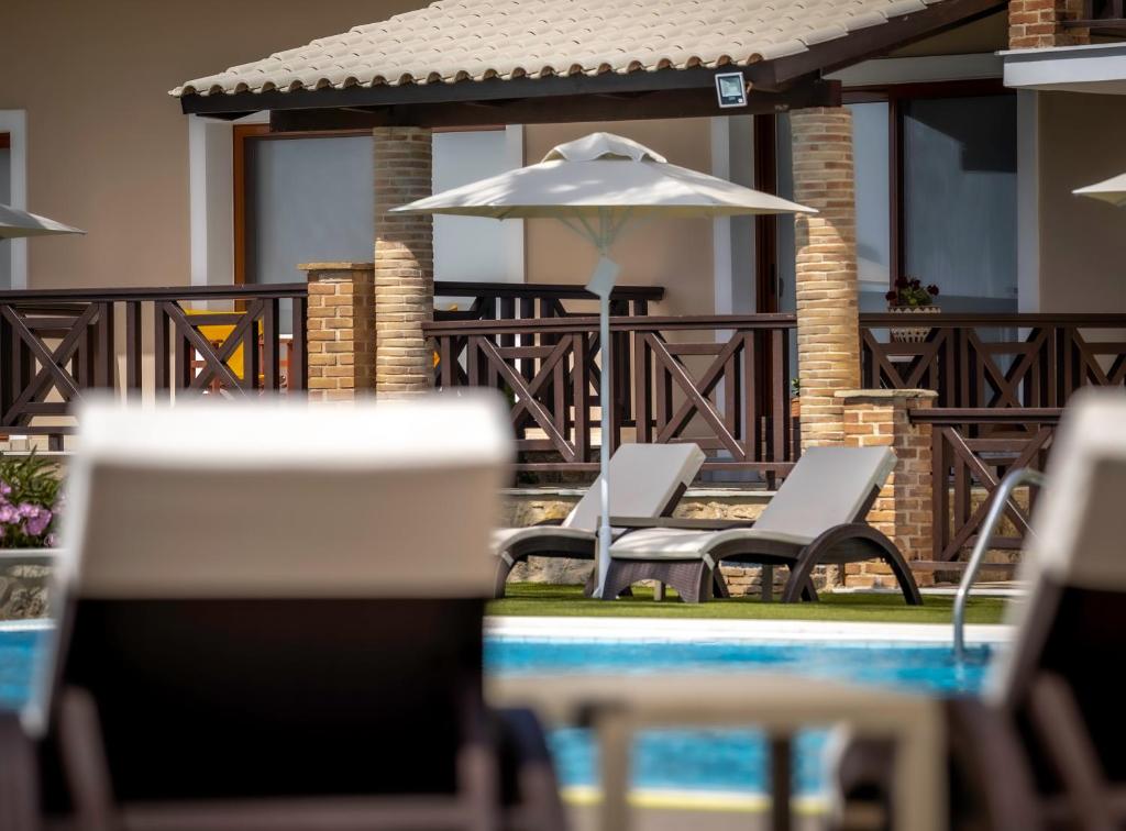 Patio nebo venkovní prostory v ubytování Koukis club
