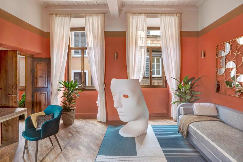 A seating area at Luxury Trevi House