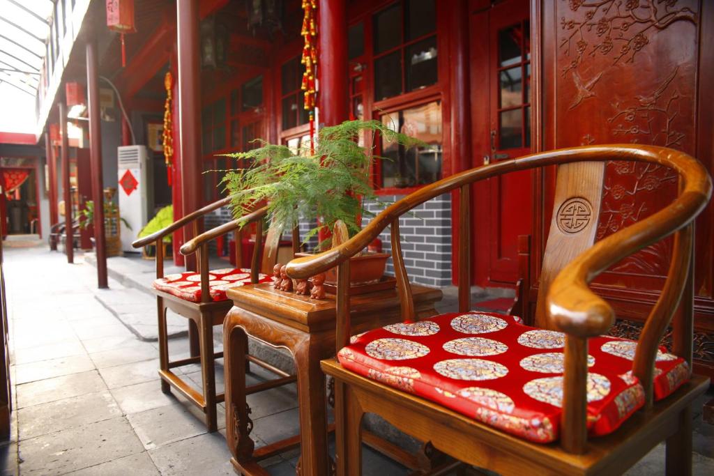 Posezení v ubytování Beijing Yue Bin Ge Courtyard Hotel