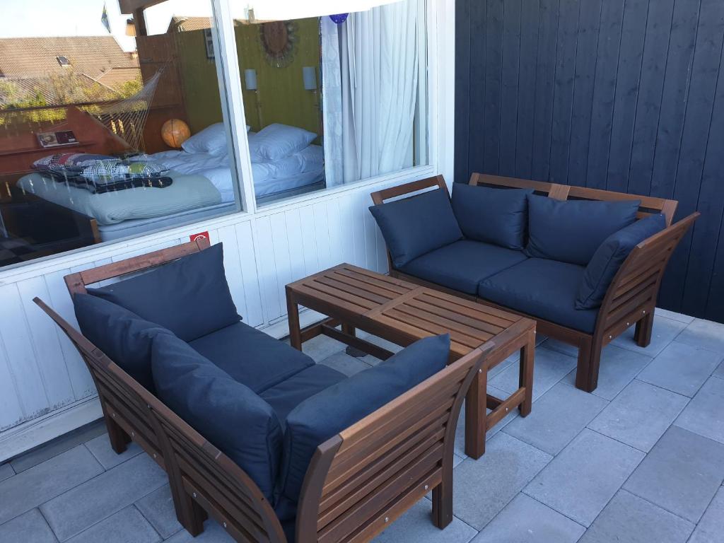 Posezení v ubytování Hotell Hanöbris på Kivik