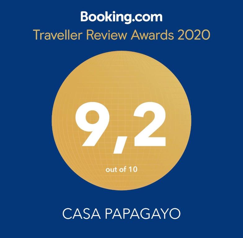 Certifikát, hodnocení, plakát nebo jiný dokument vystavený v ubytování CASA PAPAGAYO