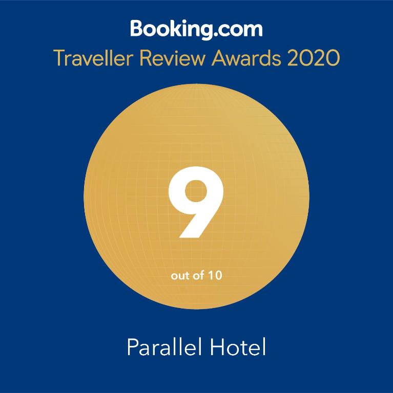 Sertifikat, nagrada, logo ili drugi dokument prikazan u objektu Parallel Hotel
