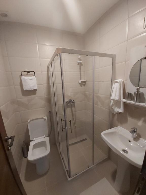 Koupelna v ubytování Zvjezdana dolina Garni hotel