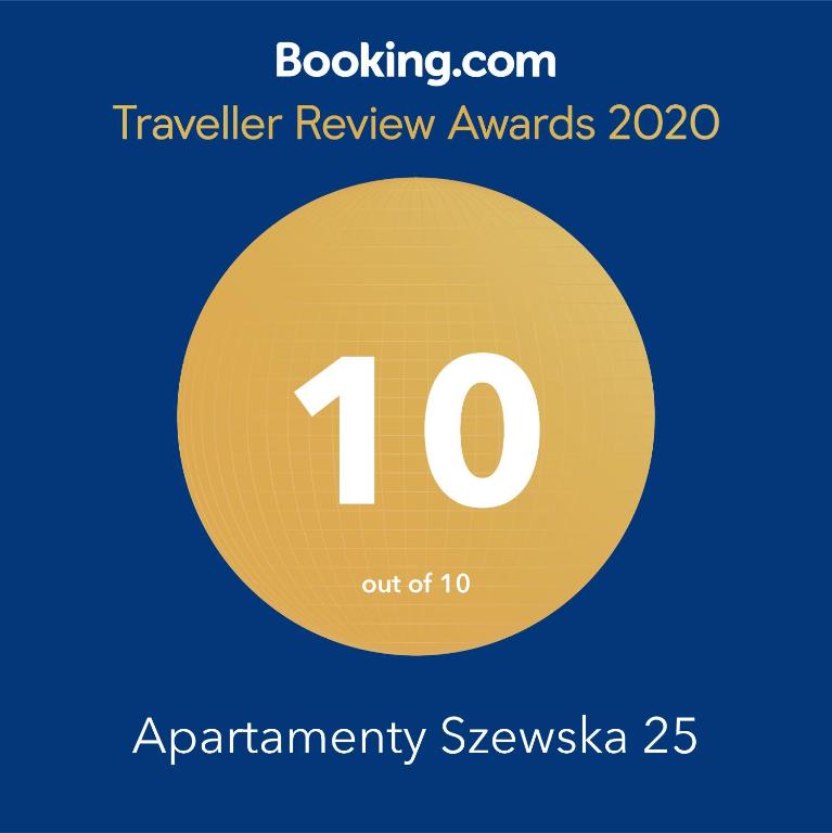 Certifikát, ocenenie alebo iný dokument vystavený v ubytovaní Apartamenty Szewska 25