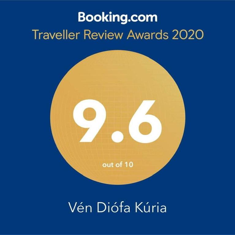 Certifikát, hodnocení, plakát nebo jiný dokument vystavený v ubytování Vén Diófa Kúria