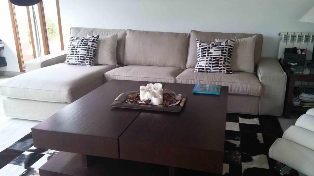 A seating area at La Calma de Llanes