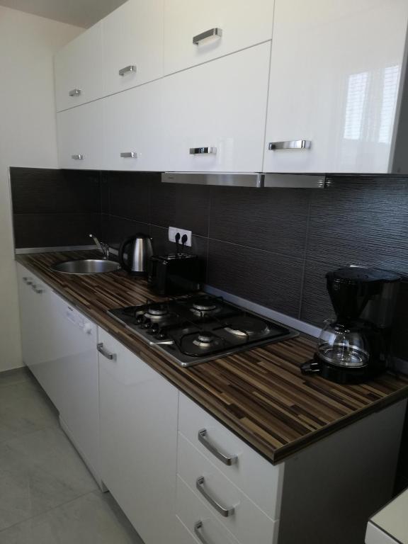 Kuchyňa alebo kuchynka v ubytovaní Apartmani Poljanec