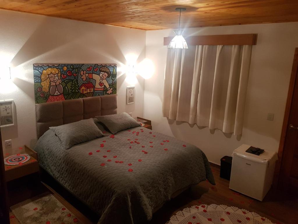 Postel nebo postele na pokoji v ubytování Latvia Chalés