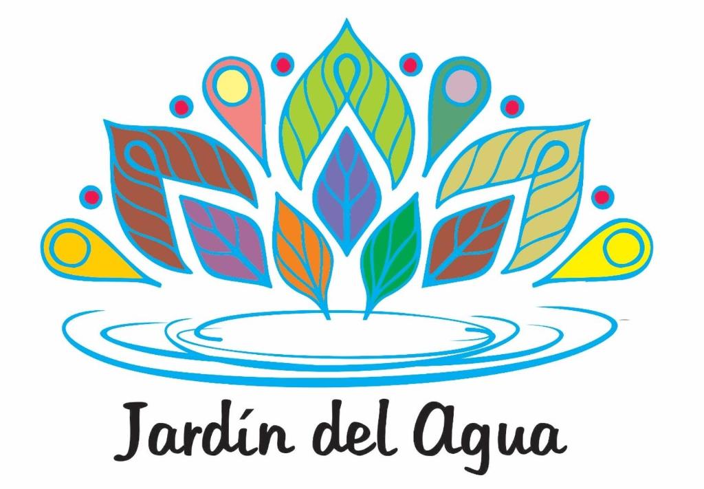 eine Vektorillustration eines Etiketts für einen Urlaubsjaipur del jaipur in der Unterkunft Finca Jardín del Agua in Sasaima
