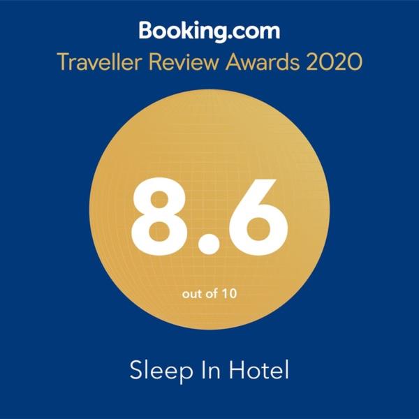 Certifikát, hodnocení, plakát nebo jiný dokument vystavený v ubytování Sleep Inn
