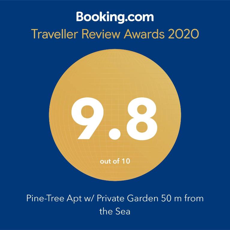Certifikát, hodnocení, plakát nebo jiný dokument vystavený v ubytování Pine-Tree Apt w/ Private Garden 50 m from the Sea
