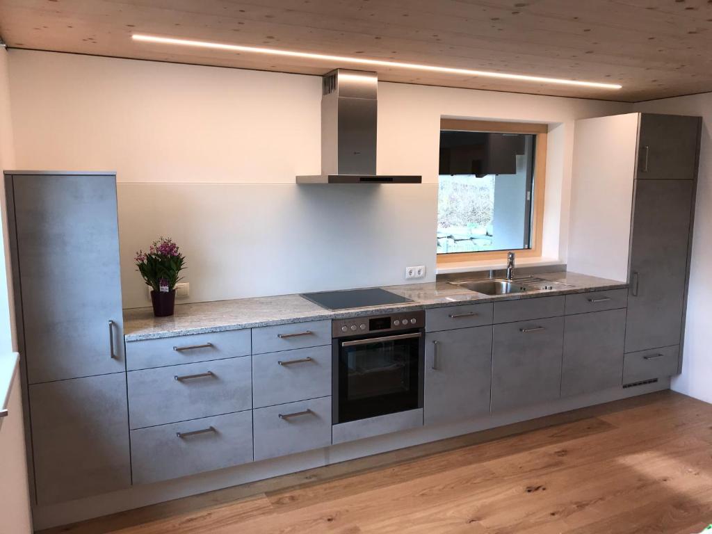 Kuchyň nebo kuchyňský kout v ubytování Murmenta Appartements