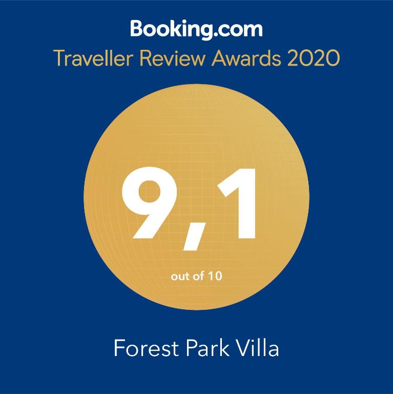 Certifikát, hodnocení, plakát nebo jiný dokument vystavený v ubytování Forest Park Villa