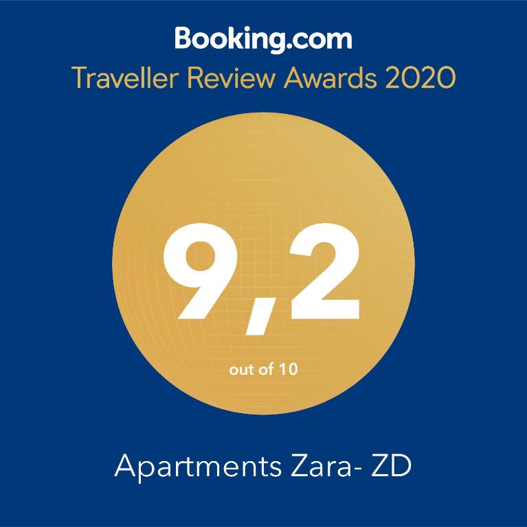 Certifikát, ocenenie alebo iný dokument vystavený v ubytovaní Apartments Zara- ZD