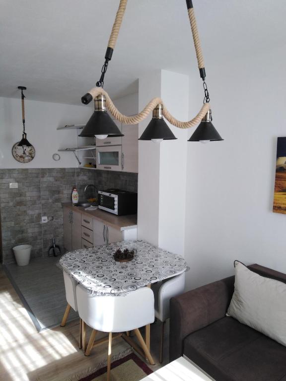 Kuchyň nebo kuchyňský kout v ubytování Apartments Durmitor