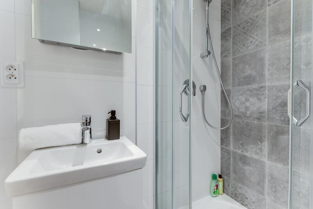 Koupelna v ubytování Lampi Aparthotel Prague