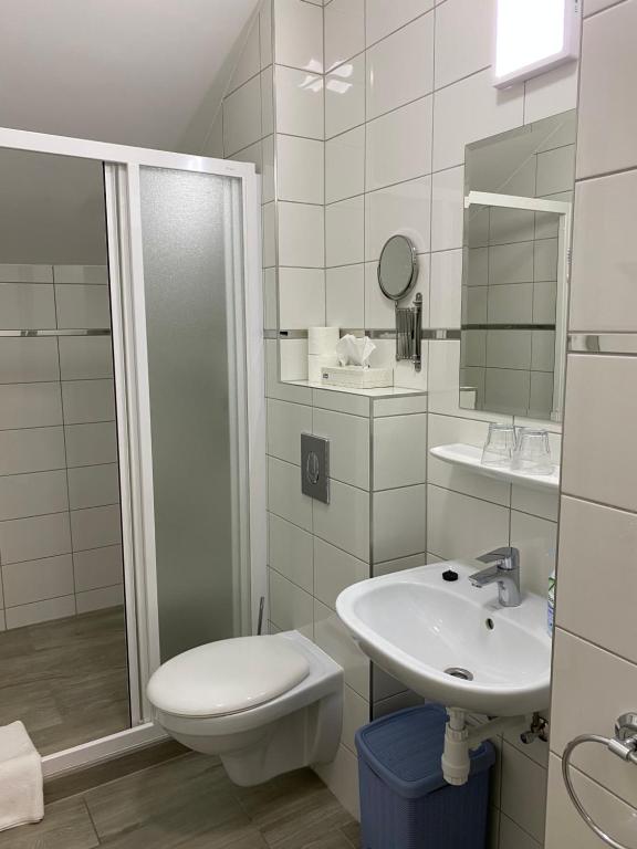 Łazienka w obiekcie Aurora Panzió