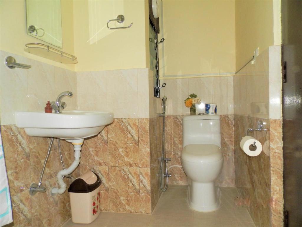 Koupelna v ubytování Tanani Newa Home -Dhaulagiri