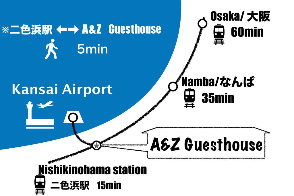 Fotografie z fotogalerie ubytování A&Z Guest House 関空行南海線二色の浜駅三分 鍵付き4人部屋 v destinaci Kaizuka