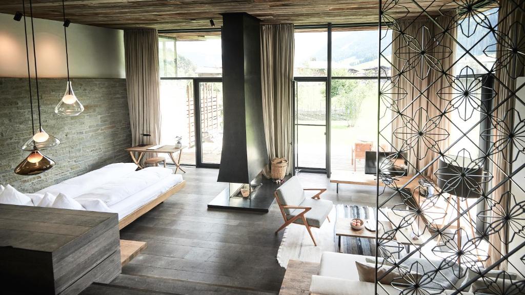 Cama o camas de una habitación en Wiesergut