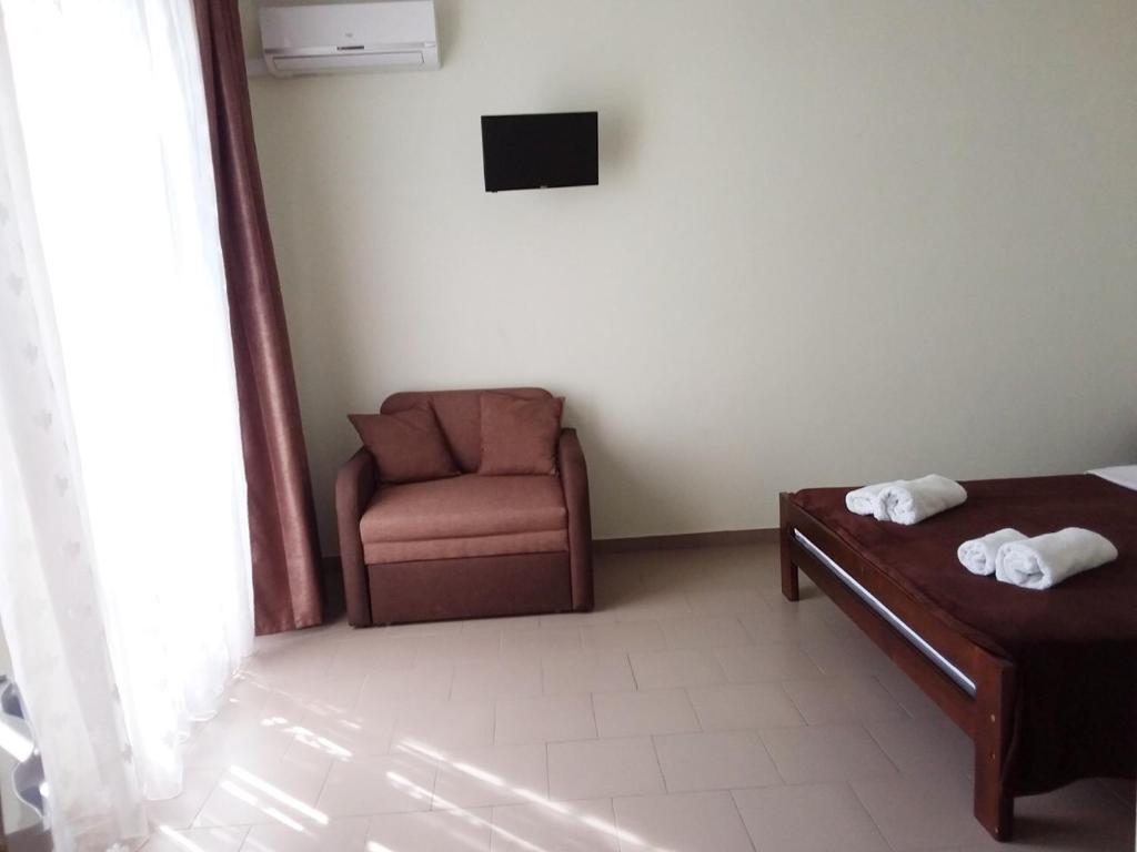 TV a/nebo společenská místnost v ubytování Hotel Golden Beach