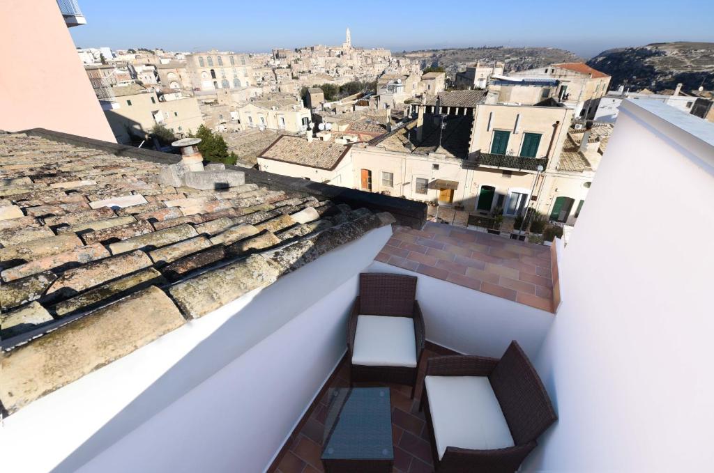 Výhľad na mesto Matera alebo výhľad na mesto priamo z penziónu