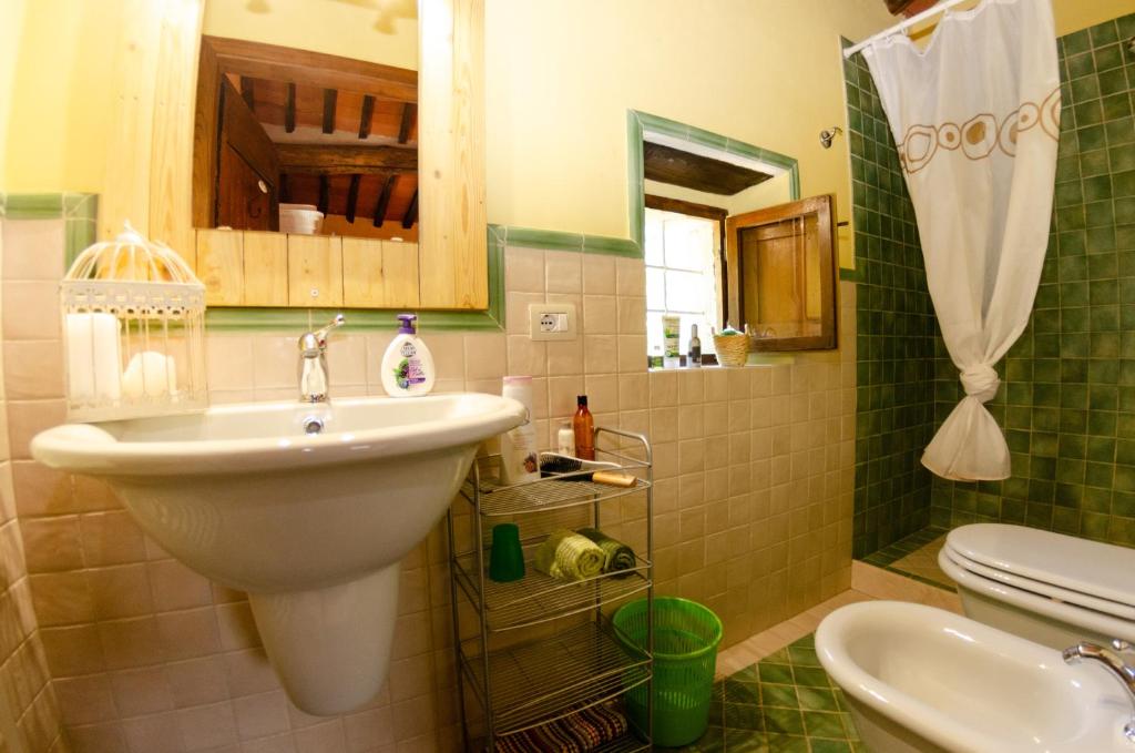 Kúpeľňa v ubytovaní Podere L'Istrice