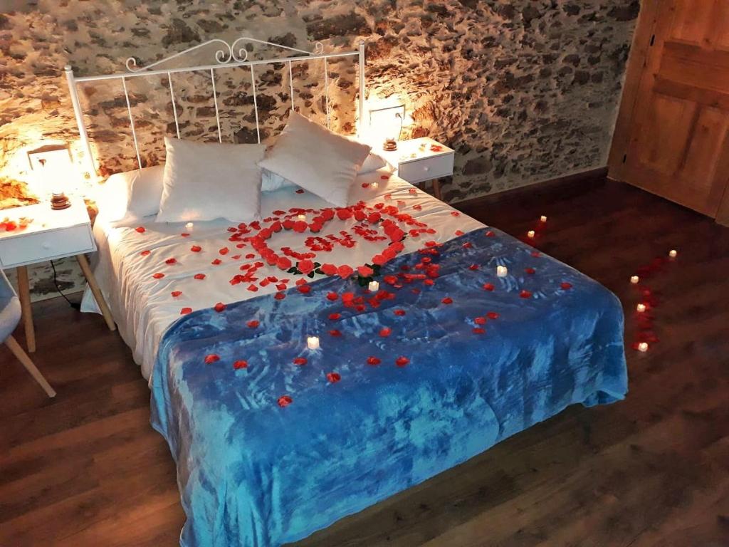 Postel nebo postele na pokoji v ubytování Casa Rural el Rincón de Monfragüe