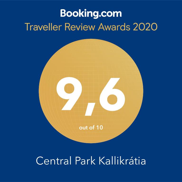 Certifikát, hodnocení, plakát nebo jiný dokument vystavený v ubytování Central Park Kallikrátia
